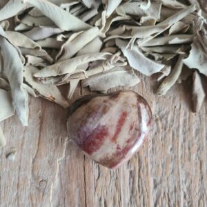 Versteend hout hartje 4 x 3 cm