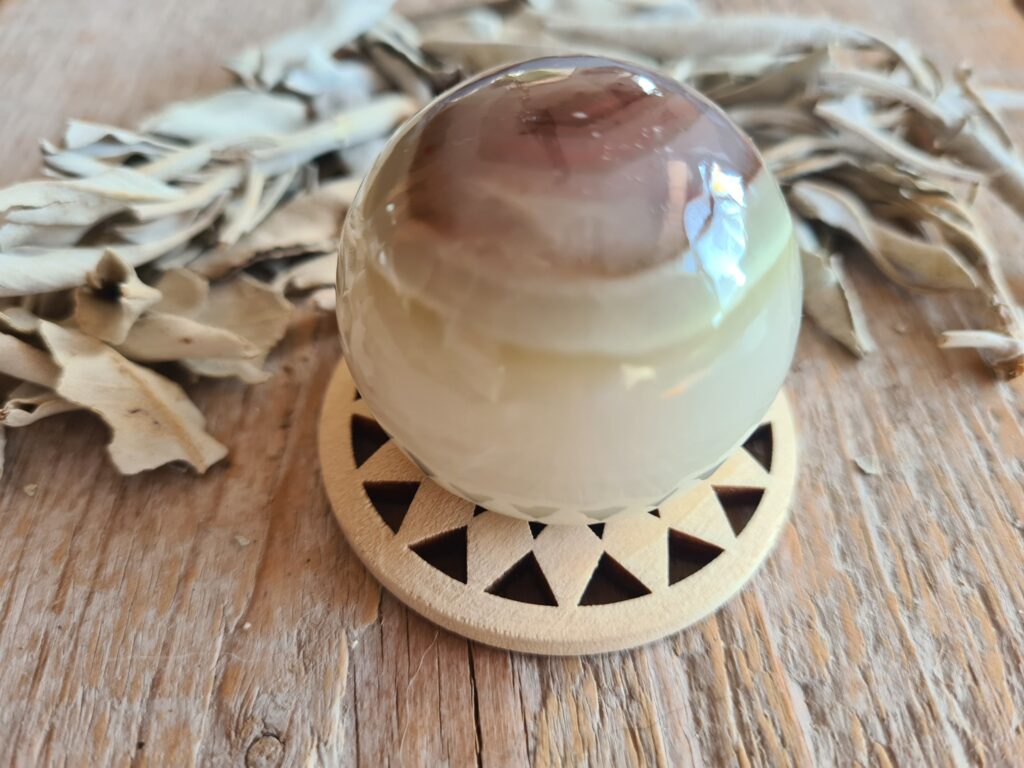 Gebande Onyx bol ca 6 cm