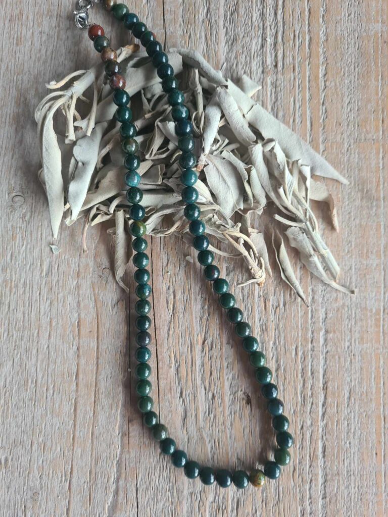 Heliotroop ketting 6 mm - 45 cm
