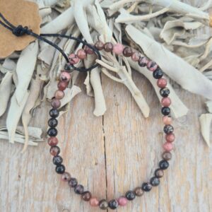 Rhodoniet armband 4 mm