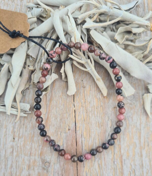 Rhodoniet armband 4 mm