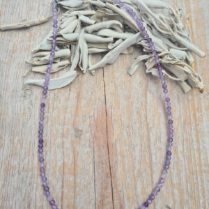 Amethist 3 mm 45 cm facet geslepen