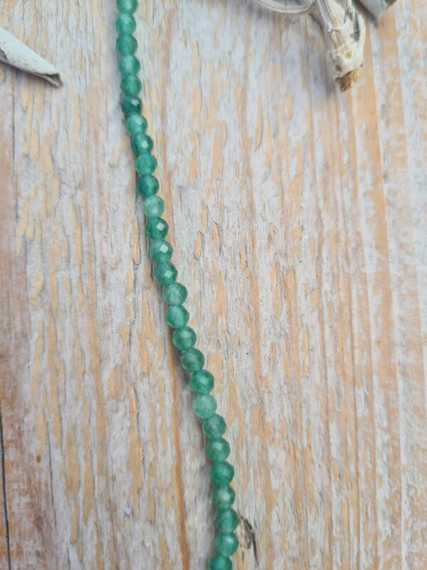 Groene Aventurijn 3 mm 45 cm facet geslepen - Afbeelding 2