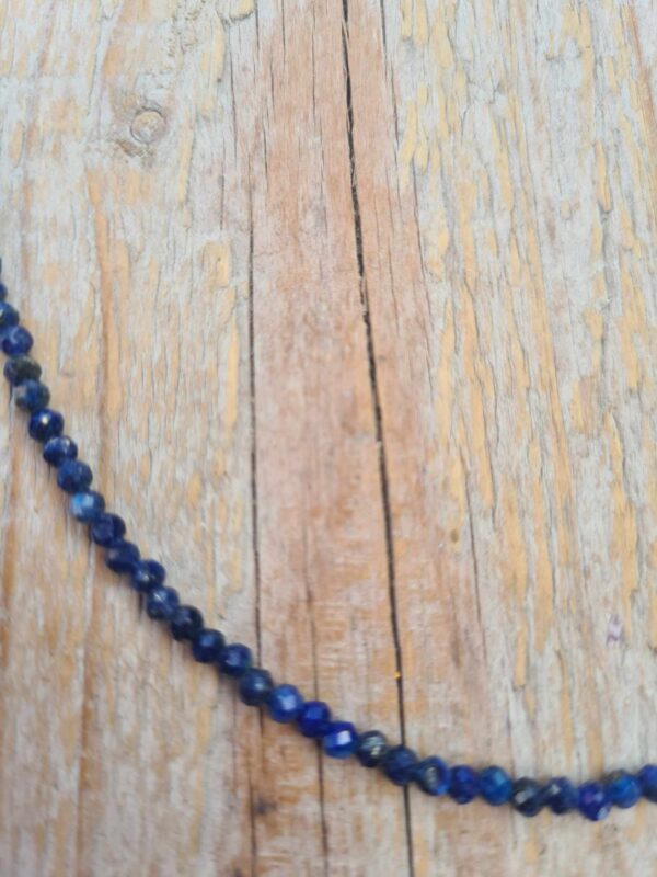 Lapis Lazuli 3 mm 45 cm facet geslepen - Afbeelding 2