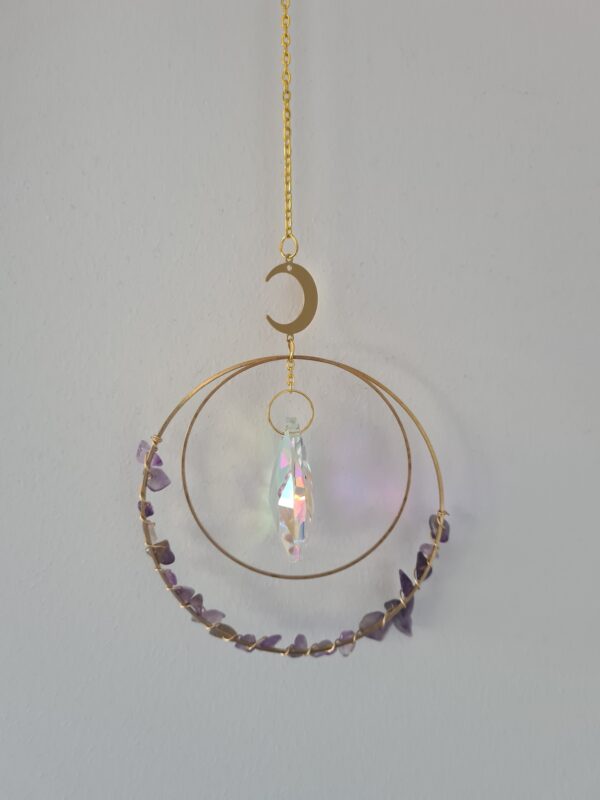 Suncatcher Amethist kleinere steentjes
