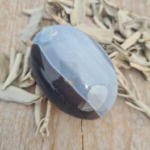 Blauwe Agaat handsteen 2