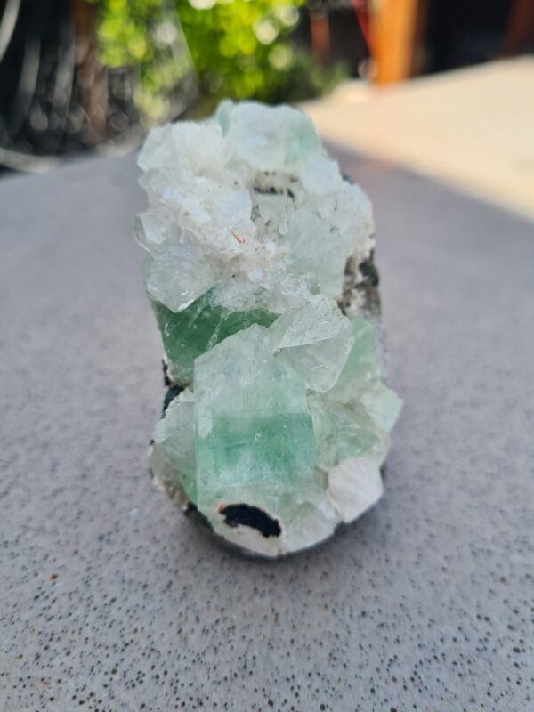 Aqua groene Apofylliet met witte Stilbiet