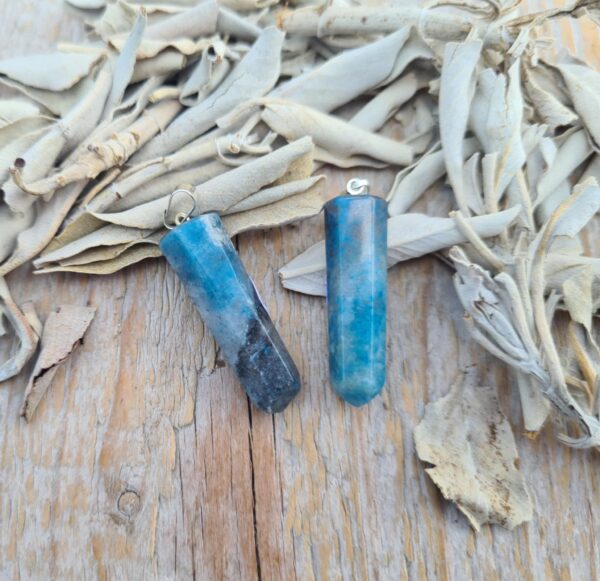 Blauwe Paraiba kwarts hanger