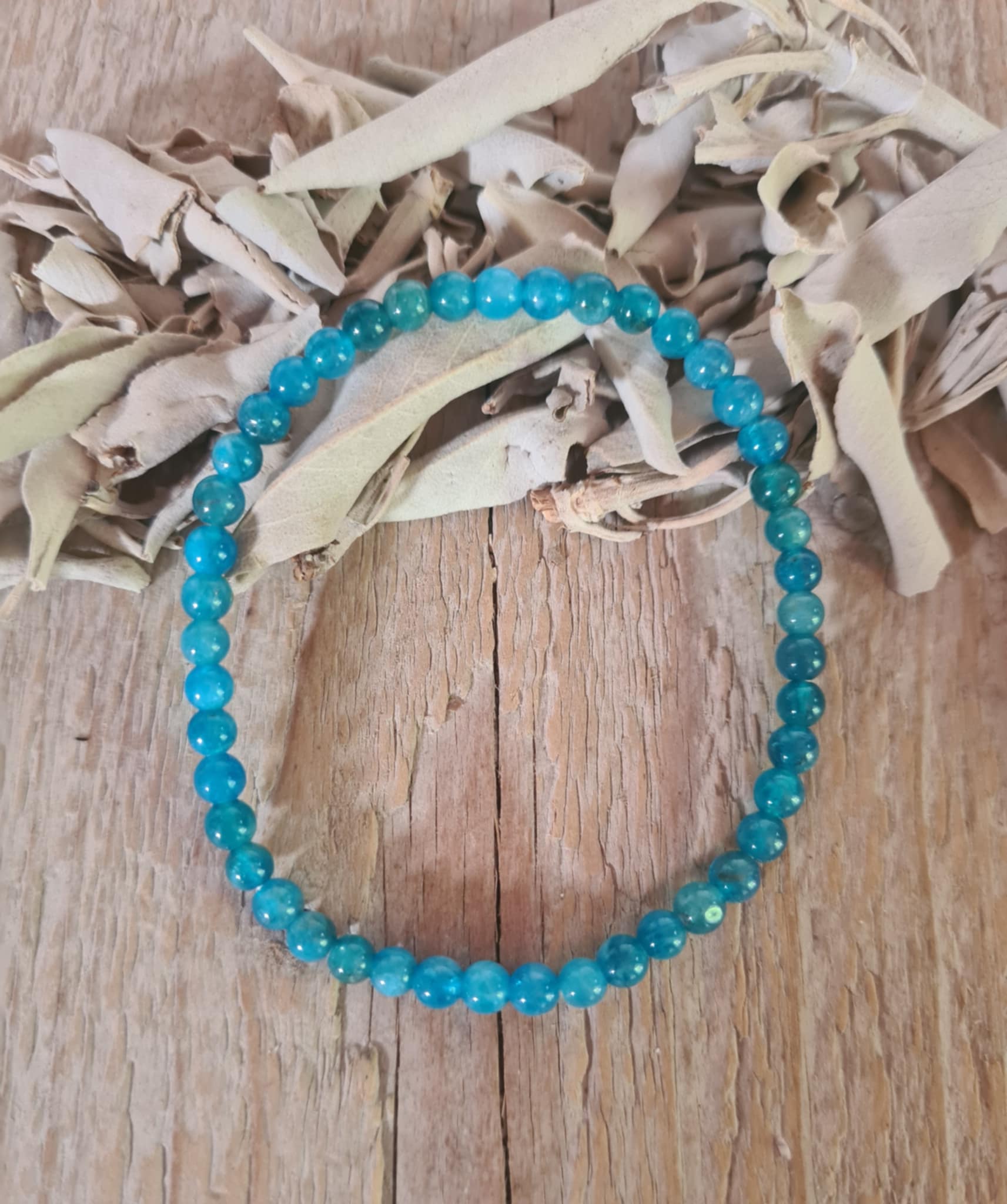 armband Blauwe Apatiet 4 mm