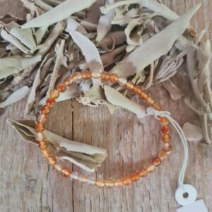 armband Oranje Agaat 4 mm
