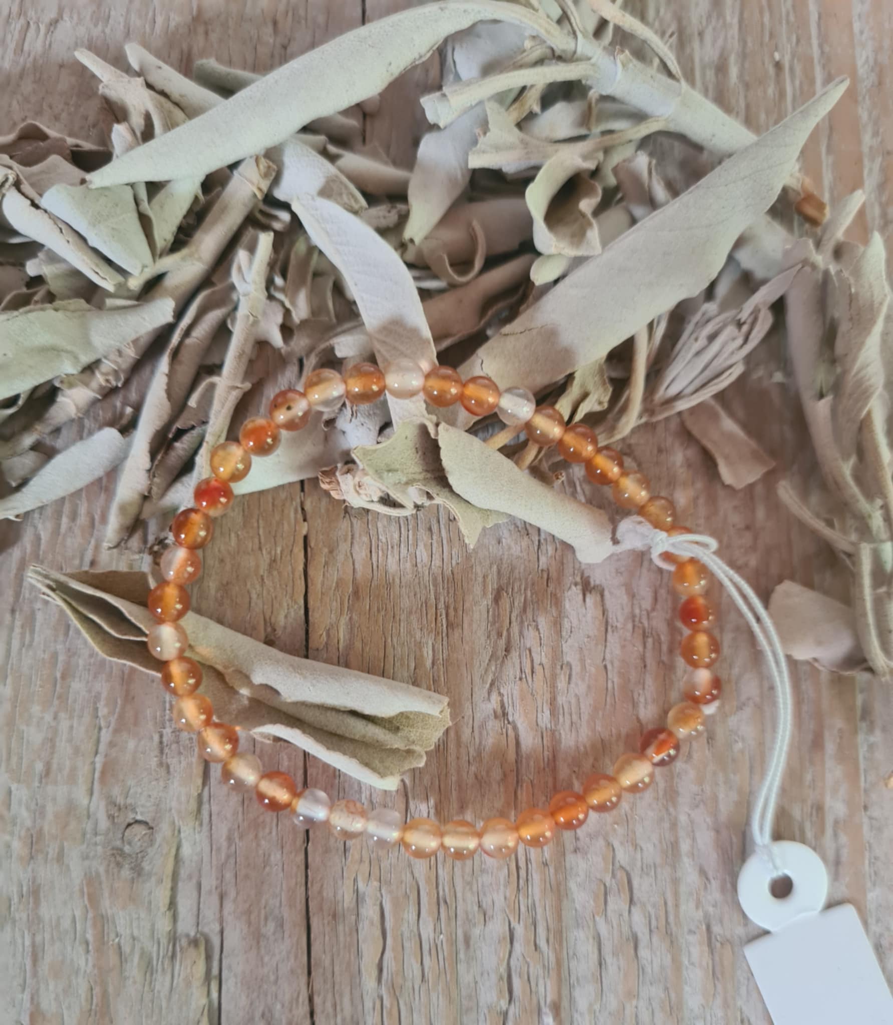 armband Oranje Agaat 4 mm