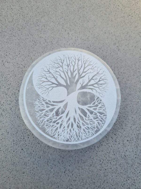 Seleniet oplaadschijf tree of life 12 cm