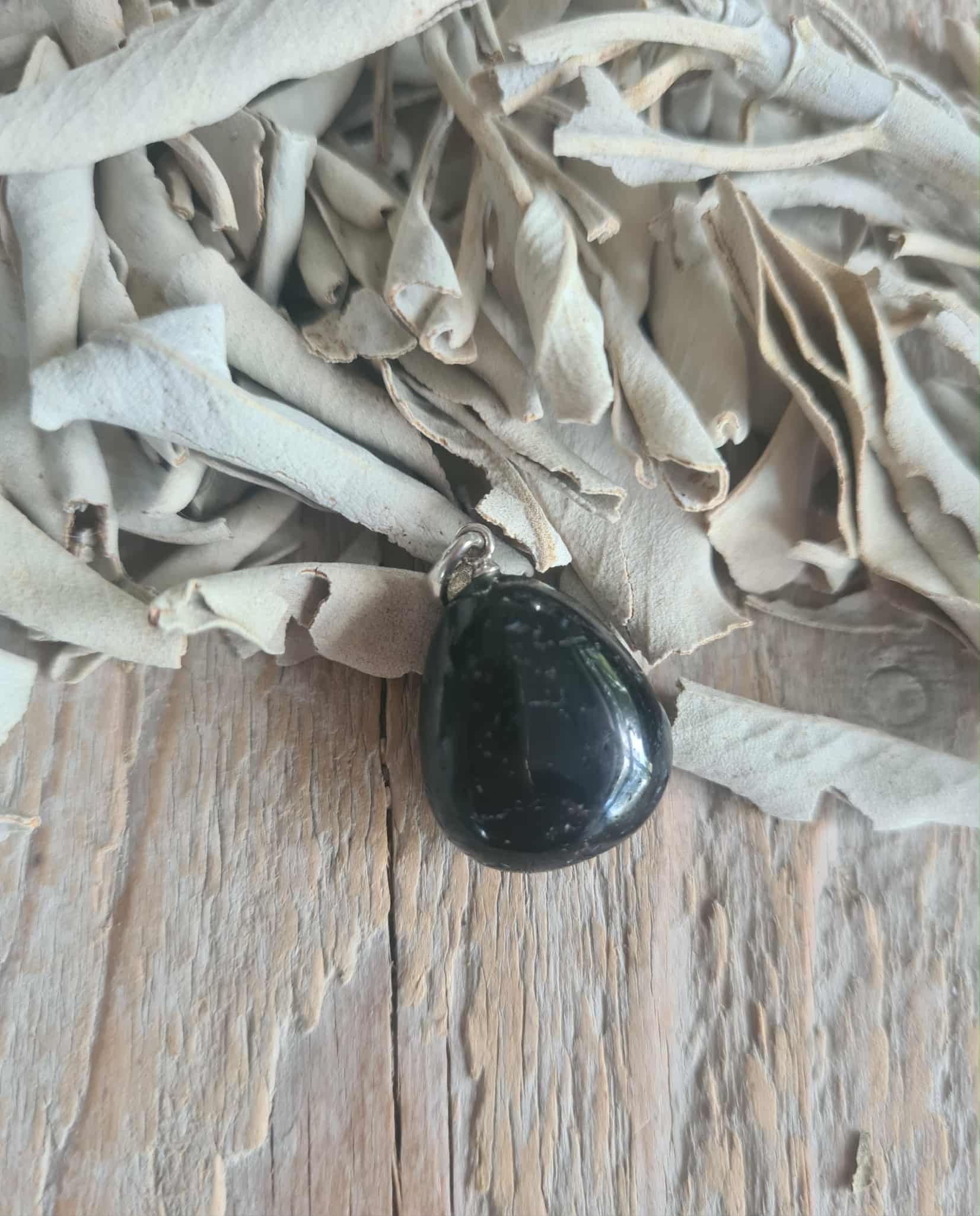 Zwarte Toermalijn hanger