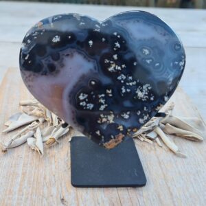 Agaat hart op standaard