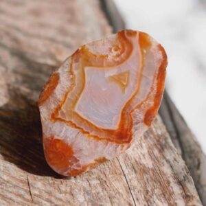 Carneool schijf 12 cm