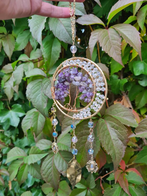 Suncatcher levensboom Amethist