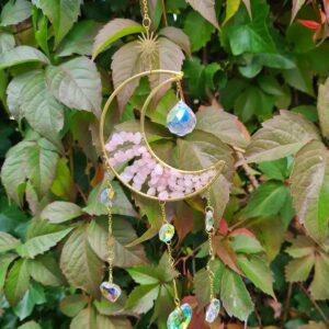 Suncatcher maan Rozenkwarts