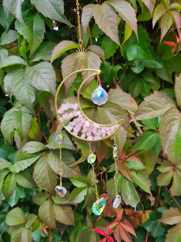 Suncatcher maan Rozenkwarts