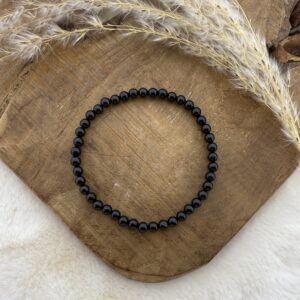 Zwarte toermalijn armband 4 mm