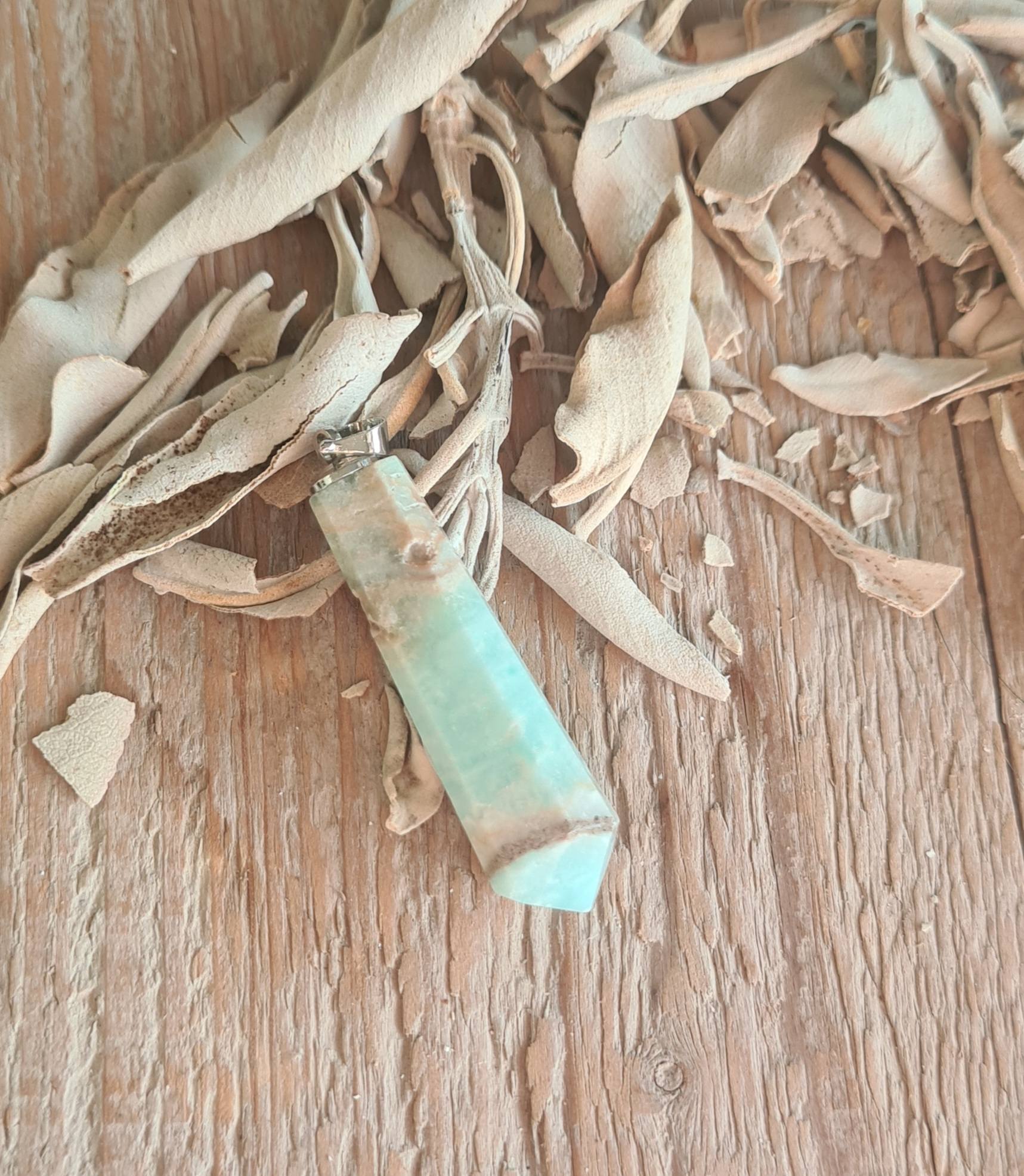 Blue caribbean aragoniet hanger