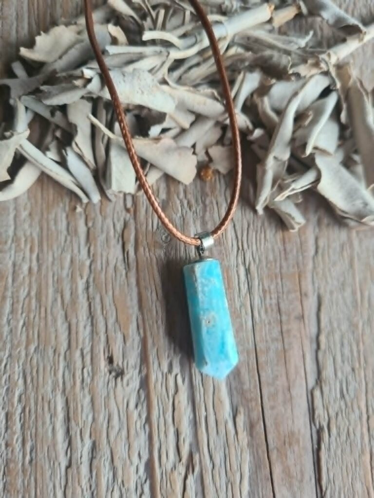Blue caribbean aragoniet hanger