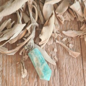 Blue caribbean aragoniet hanger