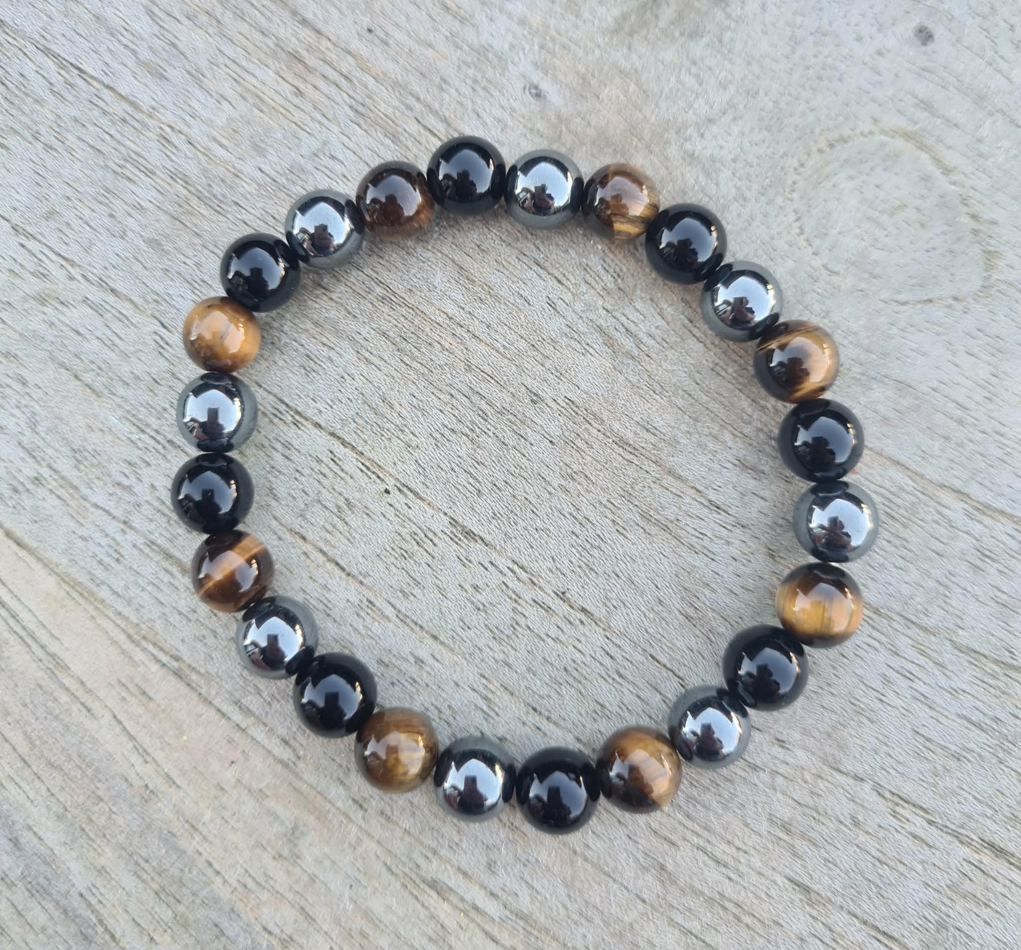 Hematiet onyx tijgeroog