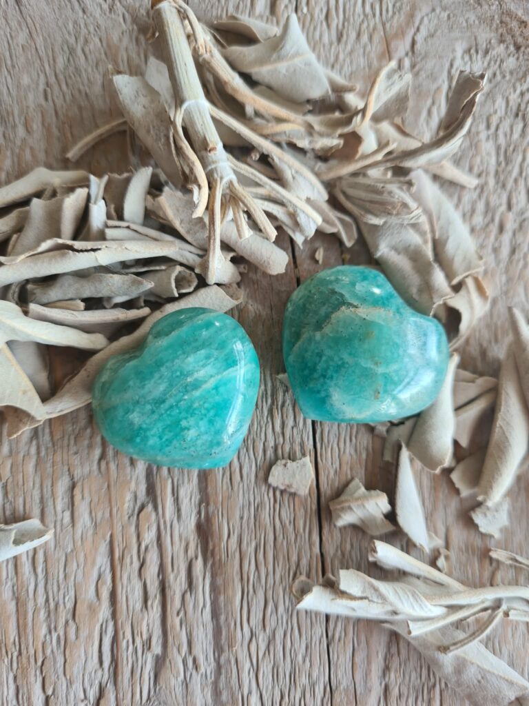 Amazoniet hartjes