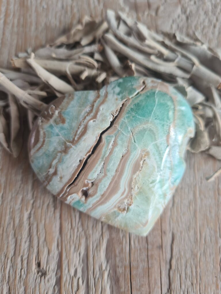 Blue Caribbean Aragoniet hart