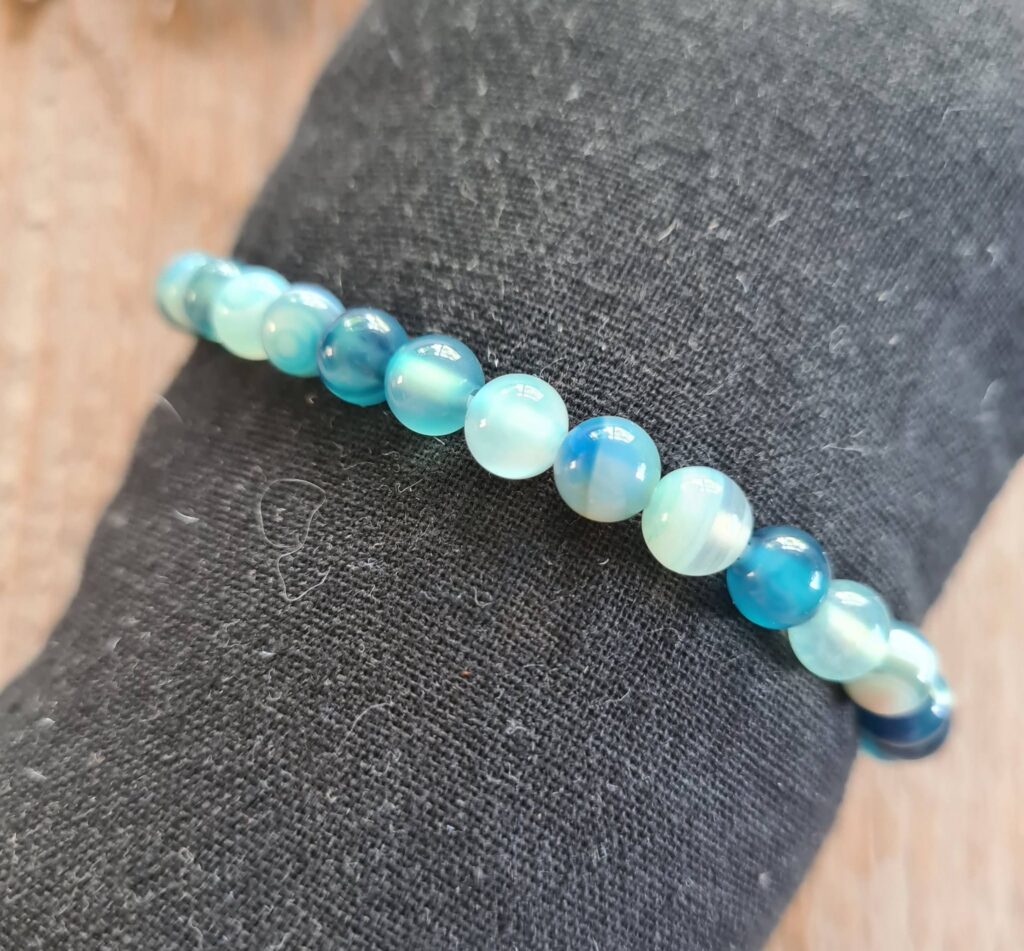 Blauwe agaat 6 mm